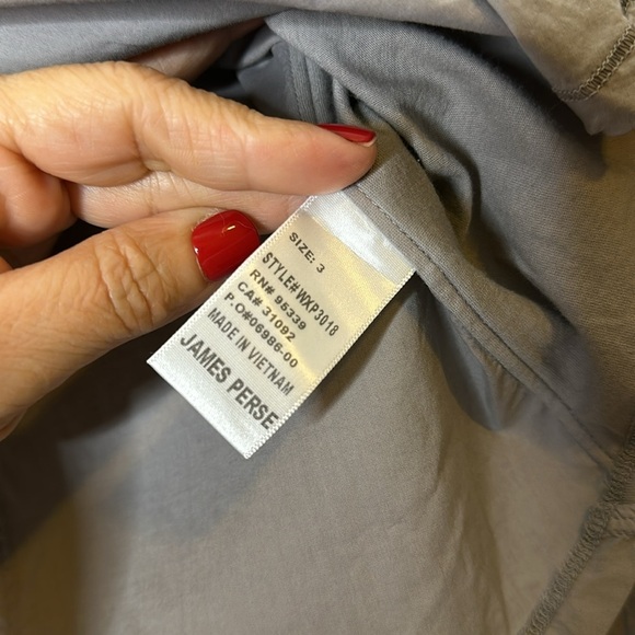 James Perse Light Grey Button Down Shirt Sz3 - Picture 6 of 7